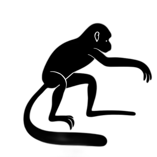 creature, animal, staff, dragon, concept art, cartoon, 3d render, monochrome transparent PNG cut-out