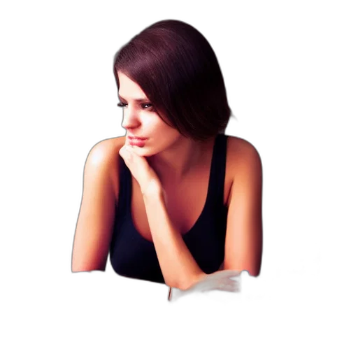 face, jewelry, dress, jacket, pixel art, photorealistic, concept art, 3d render transparent PNG cut-out