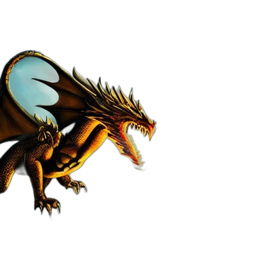 dragon, creature, animal, fantasy art transparent PNG cut-out