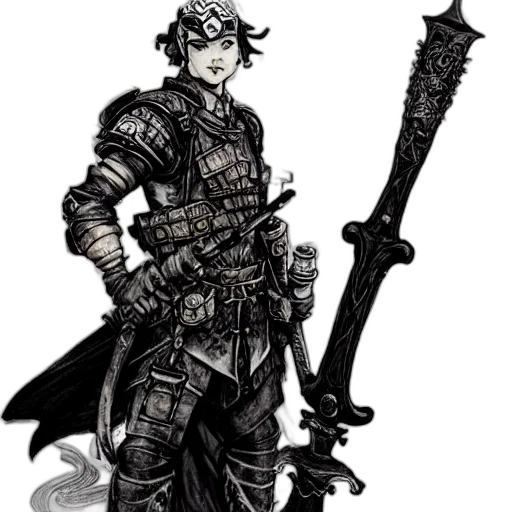 sword, staff, weapon, fantasy art transparent PNG cut-out