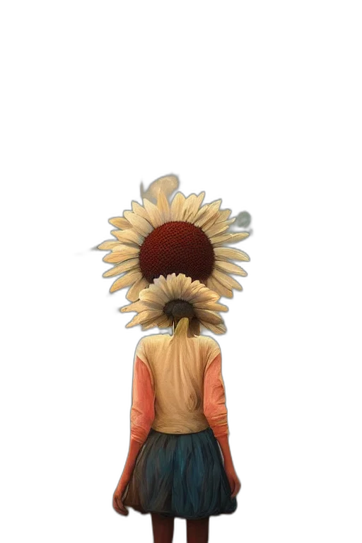 flower, dress, jacket, hat, concept art, watercolor, 3d render, photorealistic transparent PNG cut-out
