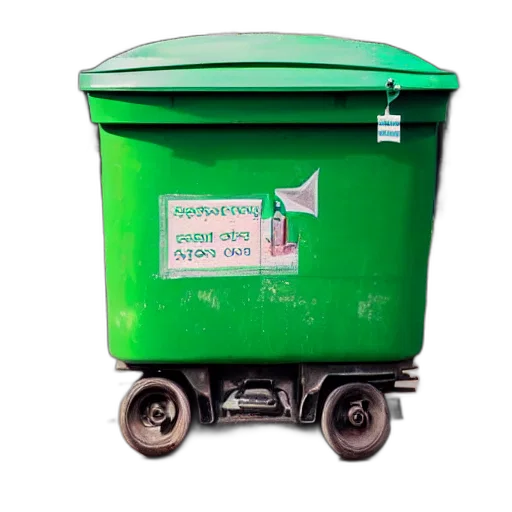 robot, photorealistic, 3d render, concept art, green, dustbin, sri, lanka transparent PNG cut-out