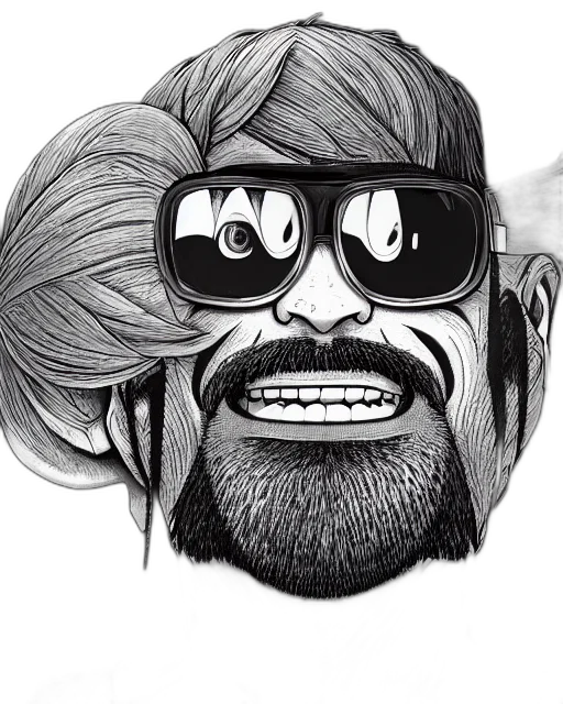 face, mask, cartoon, comic book art, pencil sketch, concept art, highly, detailed transparent PNG cut-out