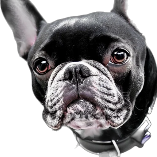 face, animal, staff, mask, photorealistic, 3d render, frenchie, dog transparent PNG cut-out