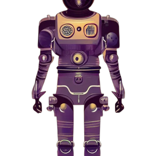 robot, staff, concept art, 3d render, pixel art, cyberpunk, man, astronautrobot transparent PNG cut-out