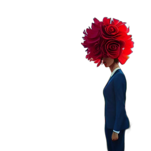hat, crown, flower, dress transparent PNG cut-out