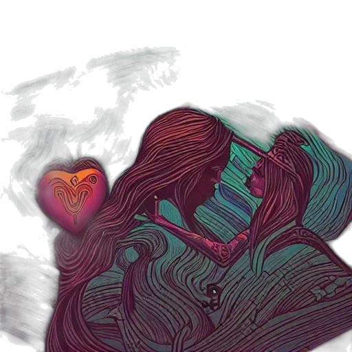 hair, mask, concept art, watercolor transparent PNG cut-out