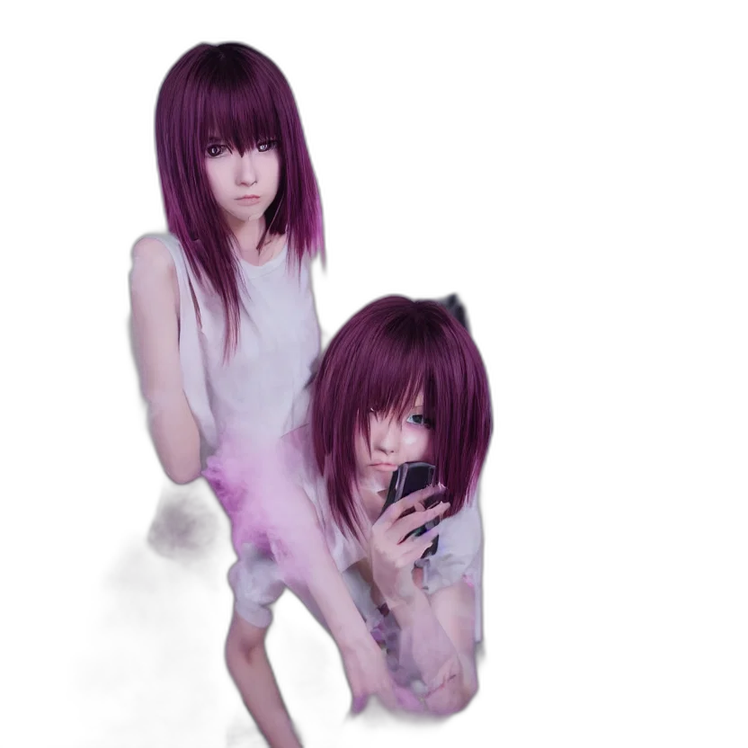 creature, hair, mask, dress transparent PNG cut-out