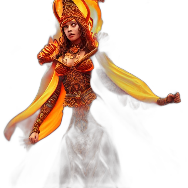 staff, fantasy art, concept art, photorealistic, 3d render, fire, golden, beautiful transparent PNG cut-out