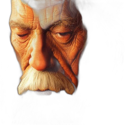 face, mask, hat, staff, photorealistic, concept art, oil painting, watercolor transparent PNG cut-out