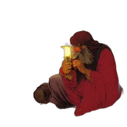 bottle, staff, mask, hat transparent PNG cut-out