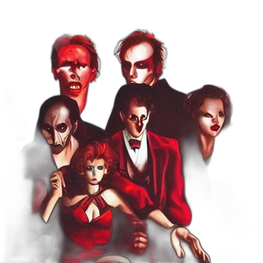 mask, comic book art, concept art, fantasy art, pixel art, fire, red, 1990 transparent PNG cut-out