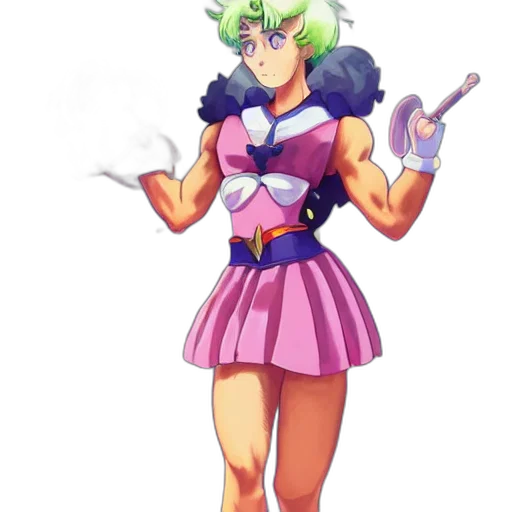 dress, staff, concept art, vaporwave, pixel art, anime, outer space, pastel transparent PNG cut-out