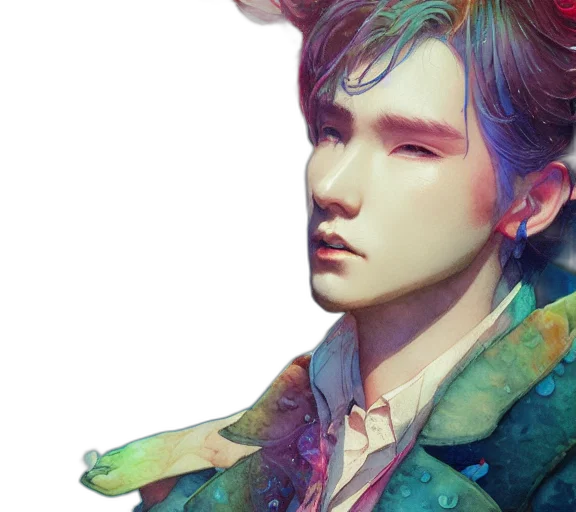 face, jacket, photorealistic, fantasy art transparent PNG cut-out