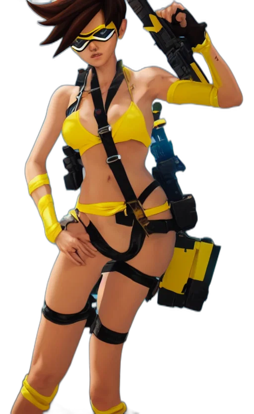 robot, staff, weapon, cyberpunk transparent PNG cut-out