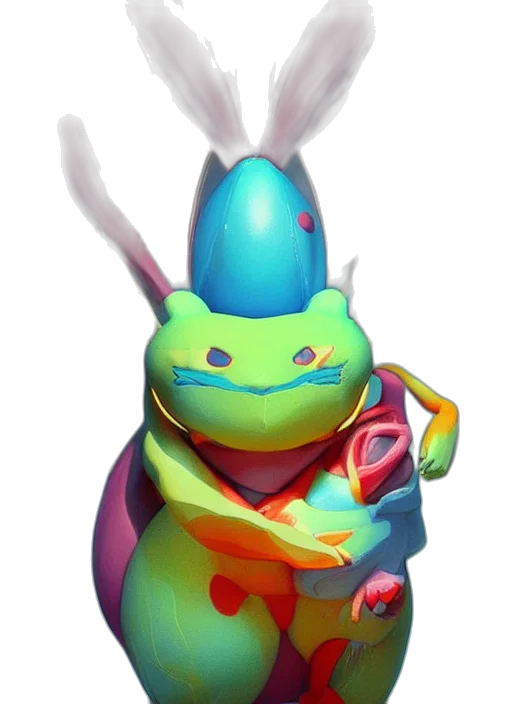 dragon, staff, hat, creature transparent PNG cut-out