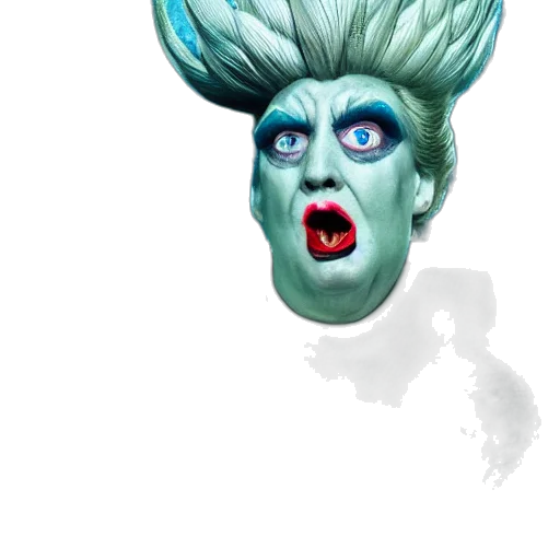 face, creature, mask, hair transparent PNG cut-out