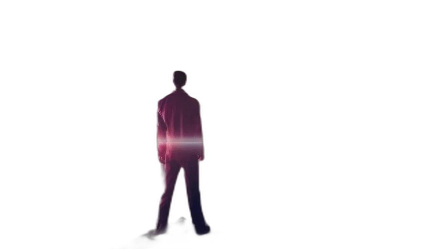jacket, staff, robot, creature transparent PNG cut-out