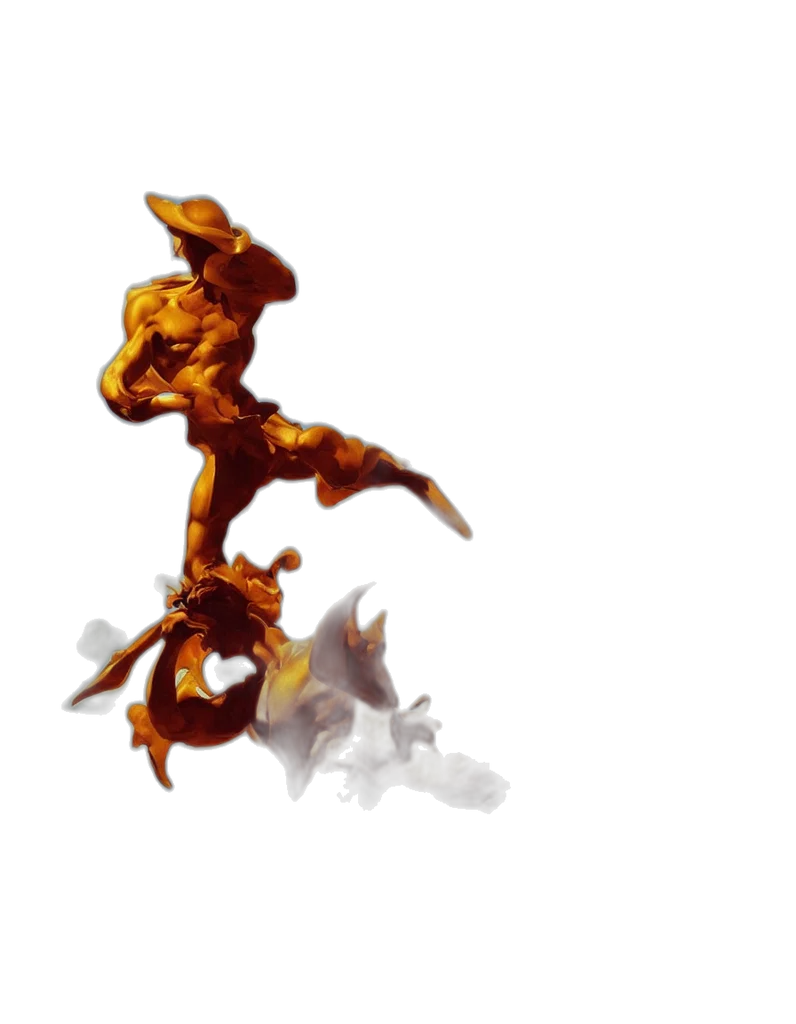dragon, creature, robot, staff transparent PNG cut-out