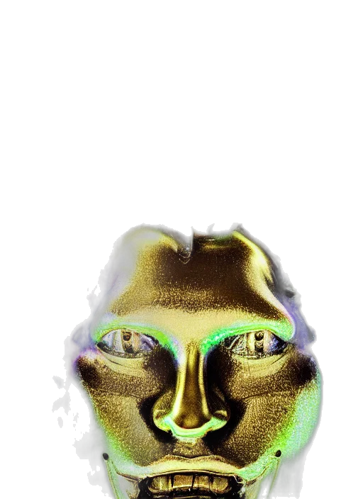 mask, face, crown, creature, photorealistic, watercolor, vaporwave, concept art transparent PNG cut-out