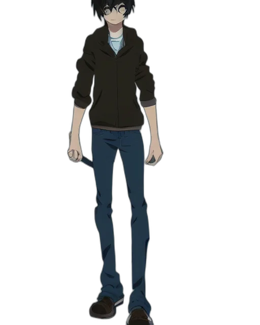 jacket, staff, creature, mask transparent PNG cut-out