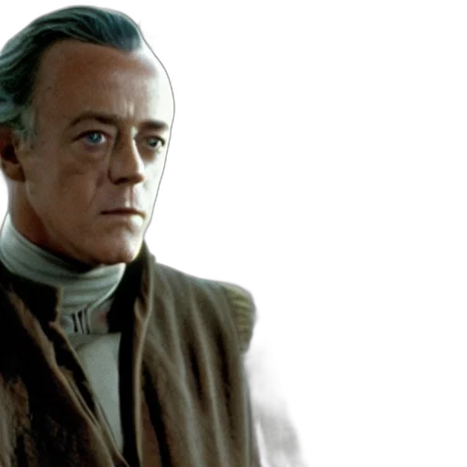 face, jacket, staff, photorealistic transparent PNG cut-out