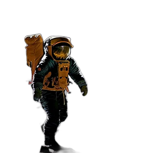 robot, jacket, staff, mask, concept art, 3d render, pixel art, comic book art transparent PNG cut-out