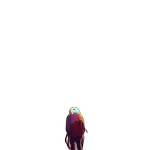 creature, animal, dress, hair, pixel art, anime, concept art, watercolor transparent PNG cut-out