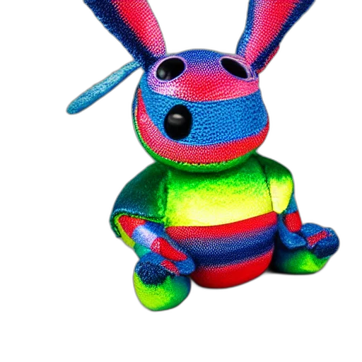dragon, animal, creature, robot, 3d render, vaporwave, neon, stitch transparent PNG cut-out