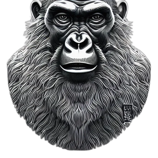 animal, face, mask, crown, photorealistic, concept art, pencil sketch, comic book art transparent PNG cut-out