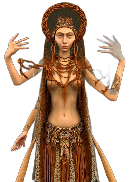 jewelry, staff, mask, dress transparent PNG cut-out