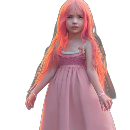 dress, creature, 3d render, concept art transparent PNG cut-out