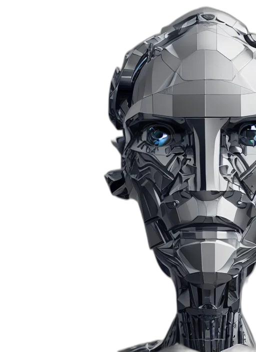 robot, 3d render, cyberpunk, concept art transparent PNG cut-out