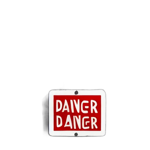 staff, photo, small, sign, showing, danger, symbol, background transparent PNG cut-out