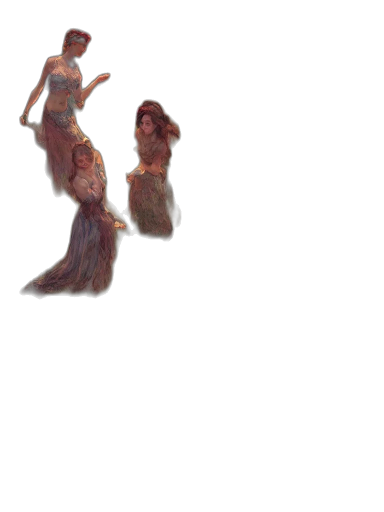 creature, dress, hair, staff, concept art, fantasy art, 3d render, pixel art transparent PNG cut-out