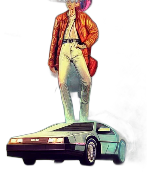 jacket, car, robot, concept art transparent PNG cut-out