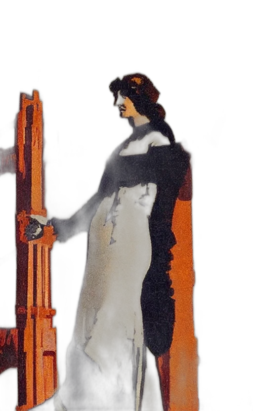 staff, dress, jewelry, sword, oil painting, concept art, watercolor, photorealistic transparent PNG cut-out