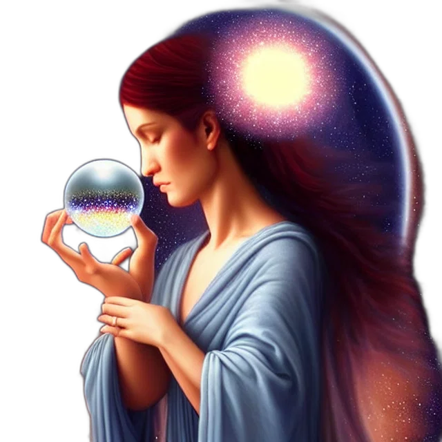 fantasy art, photorealistic, pixel art, vaporwave, outer space, beautiful, mystic, crystal transparent PNG cut-out