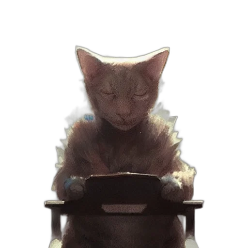 staff, robot, face, animal, watercolor, concept art, oil painting, fantasy art transparent PNG cut-out