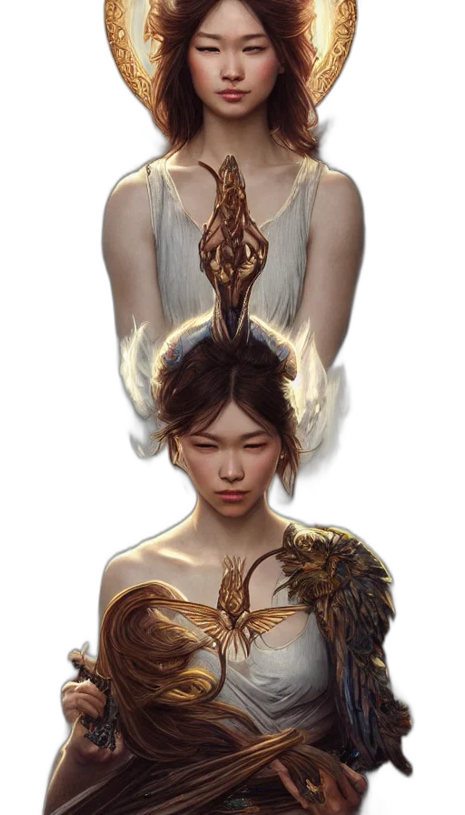 dragon, crown, hair, mask transparent PNG cut-out