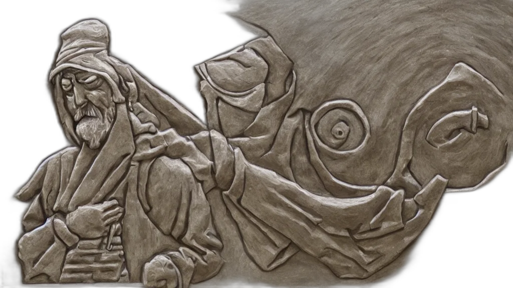 sword, concept art, pencil sketch, photorealistic, comic book art, relief, artwork, wizard transparent PNG cut-out