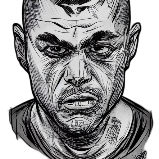face, comic book art, cartoon, concept art transparent PNG cut-out