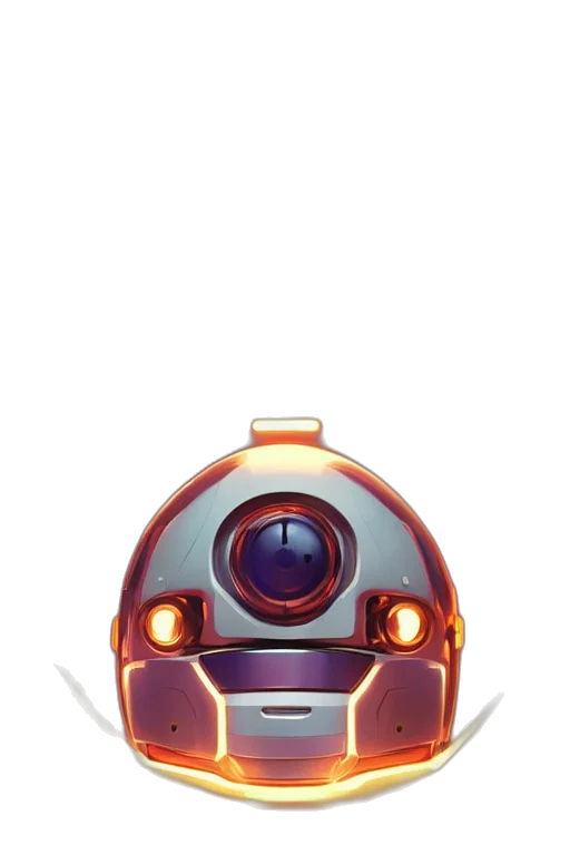 robot, weapon, mask, staff, concept art, pixel art, 3d render, cyberpunk transparent PNG cut-out