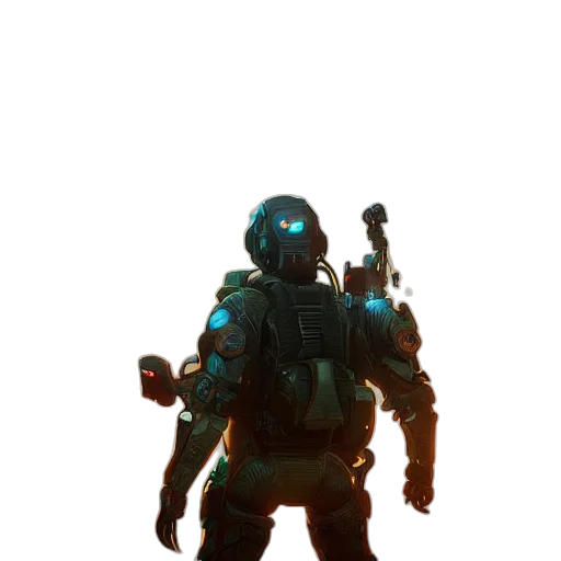 robot, weapon, creature, staff transparent PNG cut-out