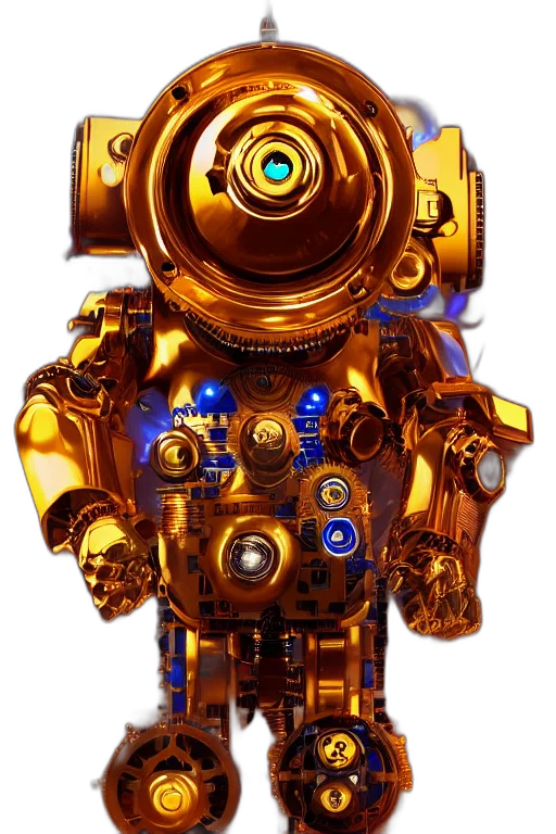 robot, weapon, staff, animal, concept art, 3d render, cyberpunk, fantasy art transparent PNG cut-out