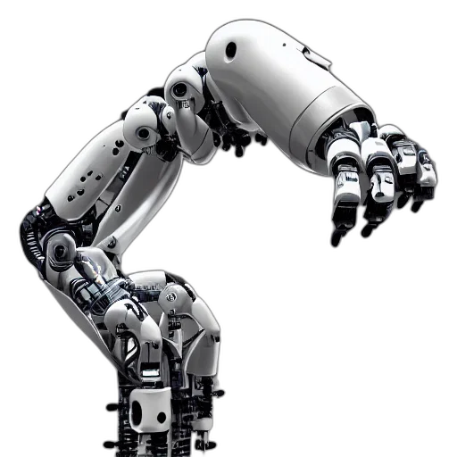 robot, cyberpunk, 3d render, concept art, robotic, arm, hyperrealism, art transparent PNG cut-out