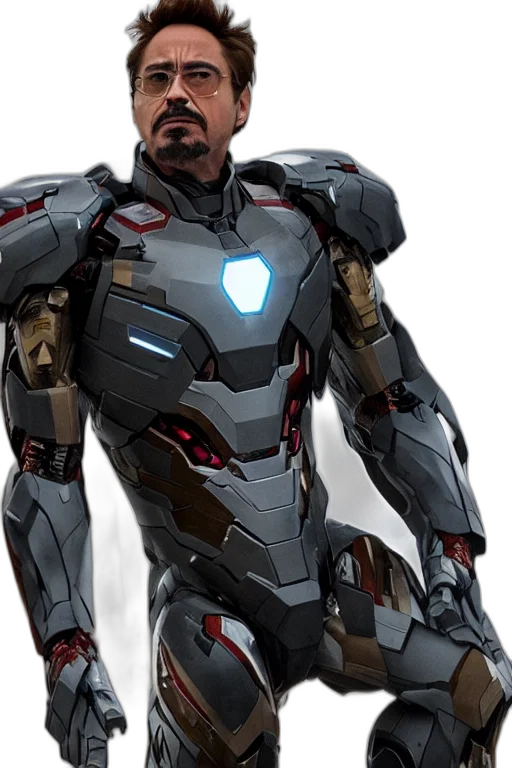 robot, concept art, comic book art, 3d render transparent PNG cut-out