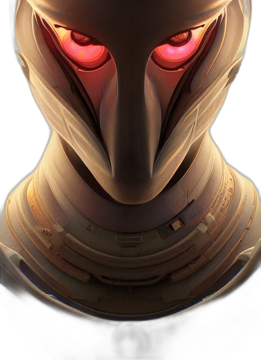 robot, mask, face, creature, concept art, 3d render, comic book art, photorealistic transparent PNG cut-out