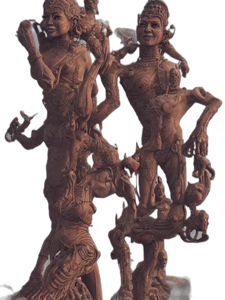 staff, tree, creature, crown transparent PNG cut-out