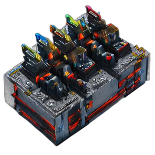 robot, 3d render, cyberpunk, highly transparent PNG cut-out